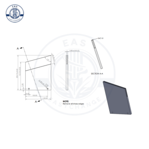 DCM-150-203-10.5-D3.8 Slide In Welding Guide Plate | DCMX Material | High Precision