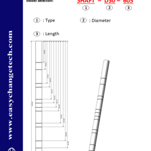 SHAFT D30-605 for MTN/RP – 30mm Diameter, 605mm Length Mechanical Shaft